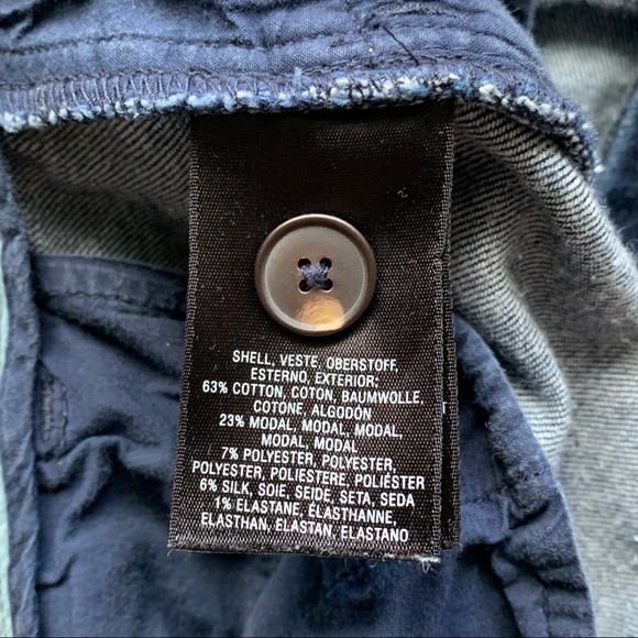 Anthropologie Essential Trouser Dark Chambray Denim Wide Leg - Picture 8 of 12